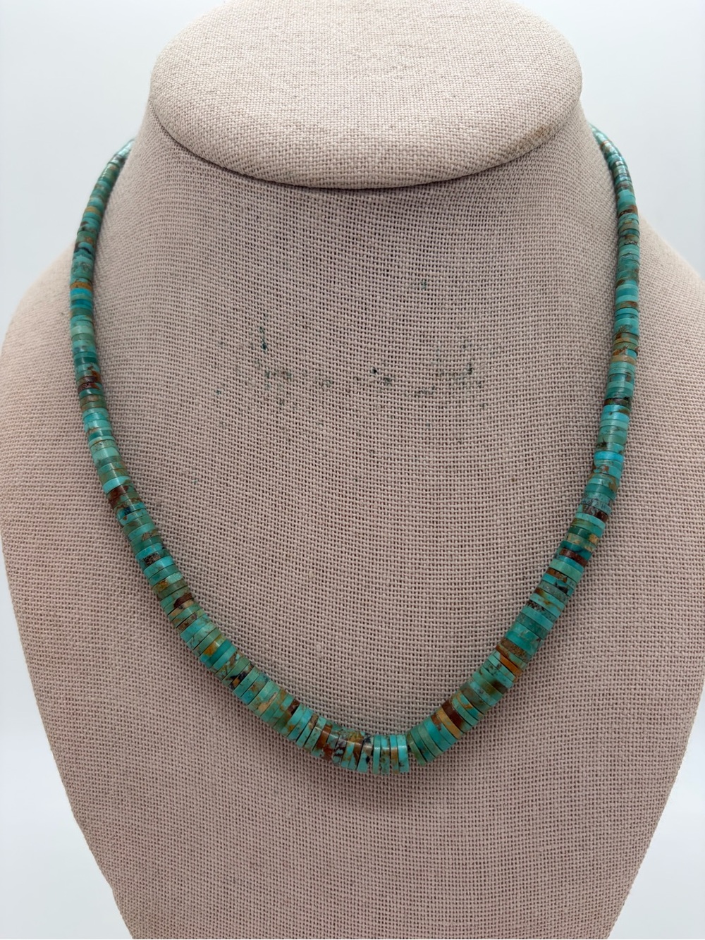 Antique turquoise stone beaded necklace